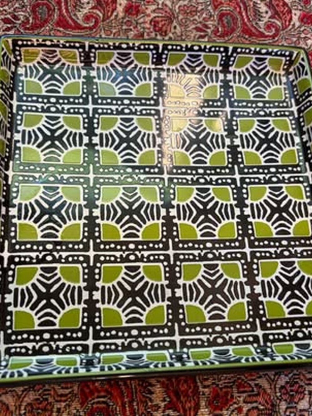 J.Crew Ceramic Geometric Pattern Tray